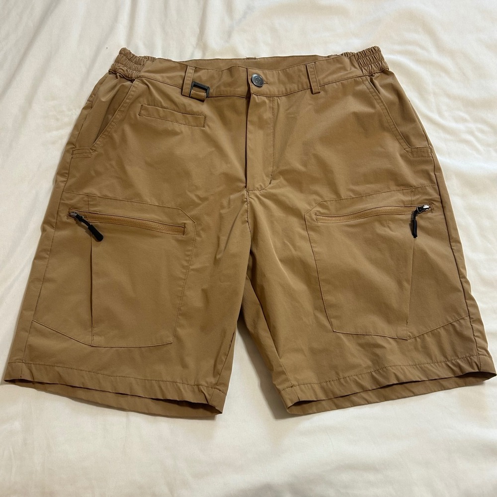 Gradual Mens Cargo Hiking Shorts Khaki Brown Size‎ M Stretch Outdoor Quick Dry